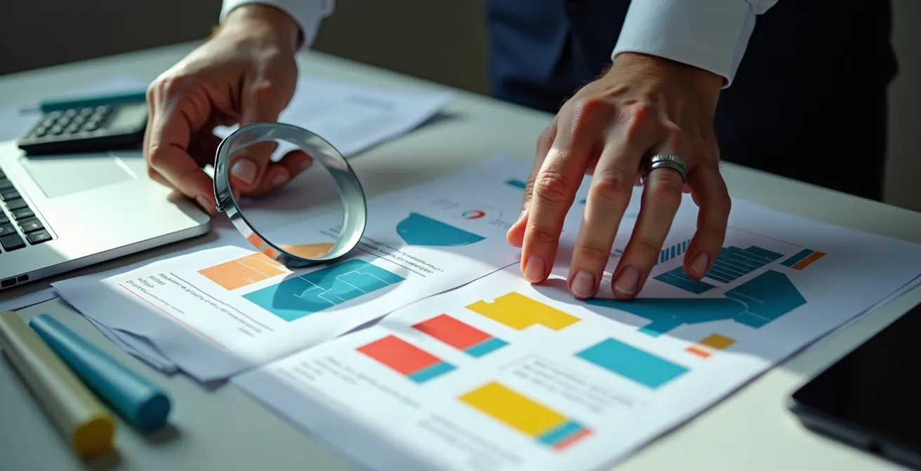 Bureau avec documents d'assurance et attestations décennales étalés pour vérification