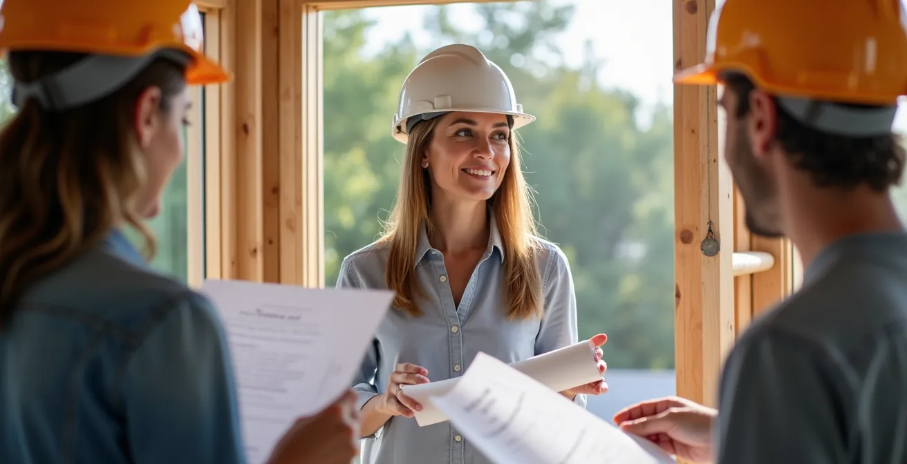 Plan architectural montrant le calcul de surface de plancher avec zones colorées différenciant les espaces comptabilisés